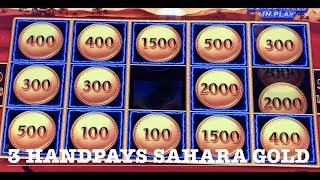 •️ LIGHTNING CASH SAHARA GOLD (3) HANDPAYS  ~ HIGH LIMIT •️LINK ALL $25 SPINS
