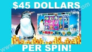 •Worked A $1 Video Slot out of $3,000 Bucks Jackpot Handpay Lucky Penguin, Deep Freeze Slot Machine 