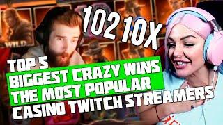 TOP 5 BIGGEST CRAZY WINS  | THE MOST POPULAR CASINO TWITCH STREAMERS |  VIDEO SLOTS | DOA2 SLOT