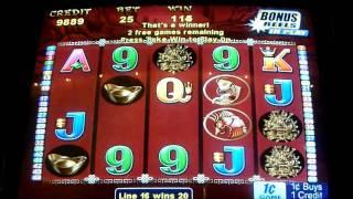 50 Dragons Slot Machine Bonus Win (queenslots)