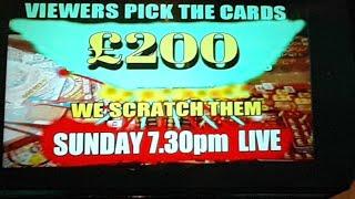 VIEWERS PICK SCRATCHCARDS "LIVE" WE SCRATCH THEM SUNDAY