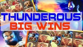 • •  BIG WINS w/ MAX BET TORNADO BONUS - THUNDER KING 3 TORNADO BONUSES • •  ARISTOCRAT SLOT MACHINE