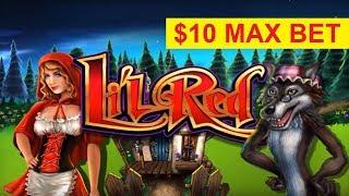 Li'l Red Slot - $10 Bet - NICE SESSION & Bonus!