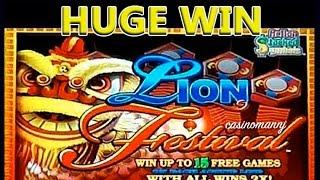 Lion Festival Slot - **HUGE WIN** - Slot Machine Bonus