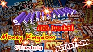 •Scratchcard Monday•£100 Loaded Money Kingdom•Instant £500•3Times Lucky•LIKES 4 more night games)