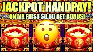 •JACKPOT HANDPAY!• MY FIRST $8.80 MAX BET BONUS ON DANCING DRUMS! Slot Machine (SG)
