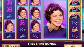 HAPPY DAYS Video Slot Casino Game with a HAPPY DAYS FREE SPIN BONUS