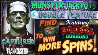 Halloween Creature Double Feature - Monster Jackpots Slot Machine - WMS - Big Win