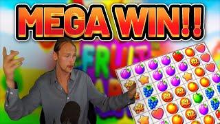 MEGA WIN!!! Fruit Party BIG WIN - Casino Slots from Casinodaddys live stream