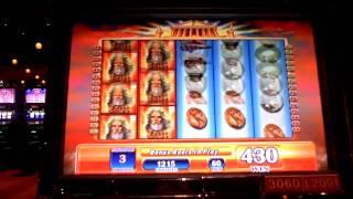 Zeus slot machine bonus win at Sands