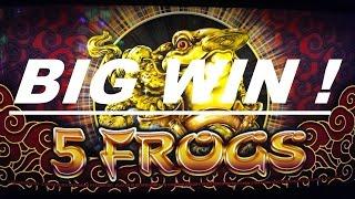 •5 Frogs Slot machine•$2.00 Bet / BONUS BIG WIN (10 Free games)•Five Frogs Slot