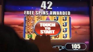 Great Tutankhamen's Mysteries Slot Machine, Live Play & 42 Spin Bonus