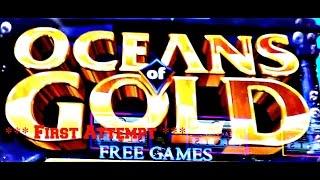 Igt - Oceans of Gold : (First Attempt) - Free Spin Bonus $1.00 bet