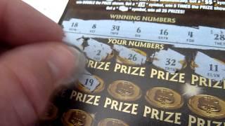 "$4,000,000 Gold Bullion" Illinois Lottery $20 Instant Ticket