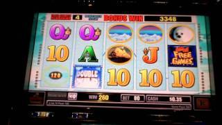 Arctic Treasures slot machine bonus win
