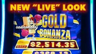 NEW "LIVE" Look! - GOLD BONANZA SLOT - LIVE PLAY!!! - Slot Machine Bonus