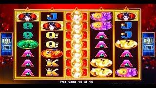 Aristocrat's Red Empress Slot Machine (Part 2) - Bonus Retrigger & Full Stack Wilds