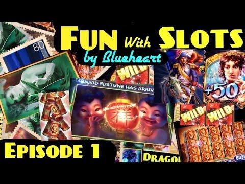 FUN with SLOTS by Blueheart EPISODE 1   BONUS/BIG WINS