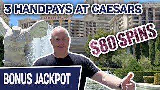 ★ Slots ★ $80 Spins at Caesars Palace Las Vegas = 3 HANDPAYS ★ Slots ★ Mighty Atlas Slots FTW