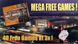 Harley Davidson Slot Mega Free Games ! 40 Spins at 3x - Hard Rock Las Vegas