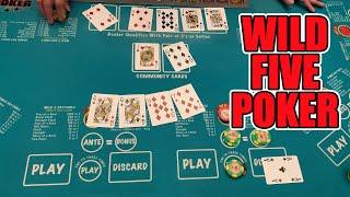 WILD 5 Poker! We Discovered An AWESOME New Table Game! BIG Winning Session!