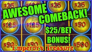 HIGH LIMIT Dollar Storm Emperor's Treasure NICE COMEBACK ⋆ Slots ⋆️$25 BONUS ROUND Slot Machine Casi
