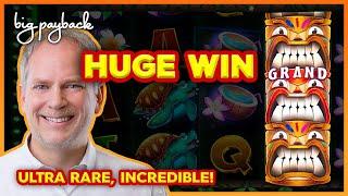 SHOCKING HUGE WIN! Tiki Shores Slot - INCREDIBLE BONUS!
