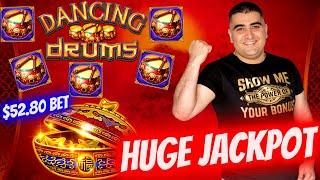 Big Handpay Jackpot On High Limit Dancing Drums Slot -$52.80 A Spin | Slot Machine BIG JACKPOT 2021