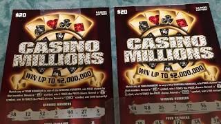 TWO $20 Casino Millions Instant Scratchcards - BIG WIN????