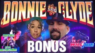 BONUS * RETRIGGER * FEATURES* Slot queen and Slot hubby are Bonnie and Clyde ?