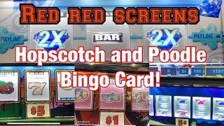 VGT MAX BET $15 ! HOPSCOTCH & POODLE BINGO CARDS !! SAPPHIRE DREAMS, KOC, MILLIONAIRE SLOTS!
