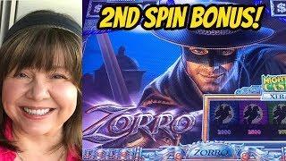MIGHTY CASH ZORRO- 2nd SPIN BONUS!