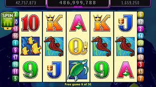 DOLPHIN TREASURE Video Slot Casino Game with a RETRIGGERED FREE SPIN BONUS