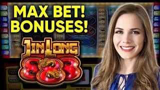 Lots Of BONUSES! Jin Long 888 Slot Machine! $9 Max Bet!!