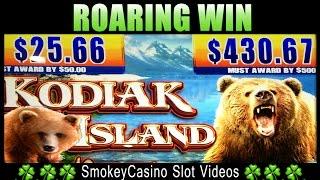 KODIAK ISLAND Slot Machine Bonus Nice Win - WMS