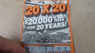 20 X 20 Instant Lottery Scratchcard Video