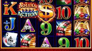 DOLLAR ACTION Video Slot Casino Game with a DOLLAR ACTION FREE SPIN BONUS