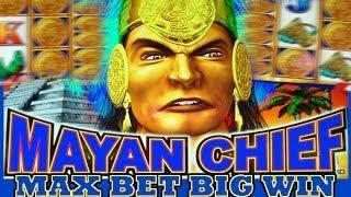 Mayan Chief - MAX BET! - Slot Machine Bonus - BIG WIN!