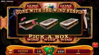 Rhett Respin Feature From GONE WITH THE WIND Slots By WMS Gaming