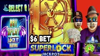 SUPERLOCK JACKPOT WHEEL⋆ Slots ⋆MAX BET, CATS HATS & BATS SLOT MACHINE!⋆ Slots ⋆CASINO GAMBLING!