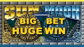 HUGE WIN - BIG BET!!!! - Sun and Moon Slot - Raising the Stakes! - Slot Machine Bonus