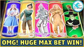 HUGE WIN ON RUBY SLIPPERS SLOT MACHINE MAX BET! ★ Slots ★ ALL CHARACTERS WITCH PICKING BONUS AMAZING