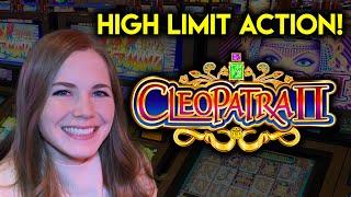 BONUSES! Nice Hits! High Limit Cleopatra 2 Slot Machine!!