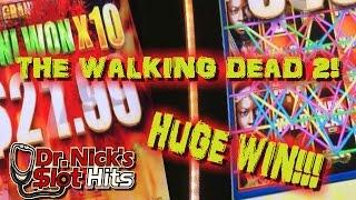**HUGE WIN!!/LIVE PLAY/BONUSES!!!** The Walking Dead 2 Slot Machine