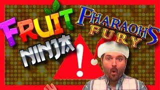 NEW SLOT ALERTS! Fruit Ninja, Pharoah's Fury, & Fortuna Slot Machines With SDGuy1234