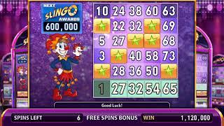 SLINGO STARS Video Slot Casino Game with a SLINGO GOLD FREE SPIN BONUS