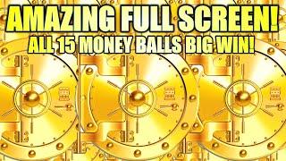 OMG!! IT HAPPENED! ALL 15 MONEY BALLS!! AMAZING FULL SCREEN BIG WIN! THE VAULT Slot Machine (Everi)