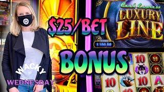WACKY WEDNESDAY W/ GRETCHEN #19 Cash Express Luxury Line Buffalo ~ $25 Bonus Rounds Slot Machine