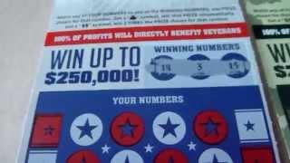 Veterans Cash - TWO $5 Illinois Instant Lottery Scratchcards
