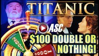 •$100 DOUBLE OR NOTHING!• SINK OR SWIM? TITANIC 2 | HEART OF THE OCEAN Slot Machine Bonus (BALLY)